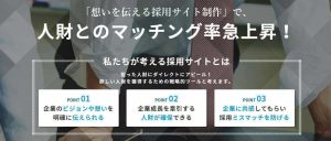 「想いを伝える」戦略的採用サイト制作サービスのご案