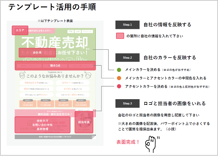 売主募集 反響獲得のための不動産売買チラシ の作り方 無料デザインテンプレート付き ブランディングテクノロジー株式会社 ブランドを軸に中小 地方企業様のデジタルシフトを担う