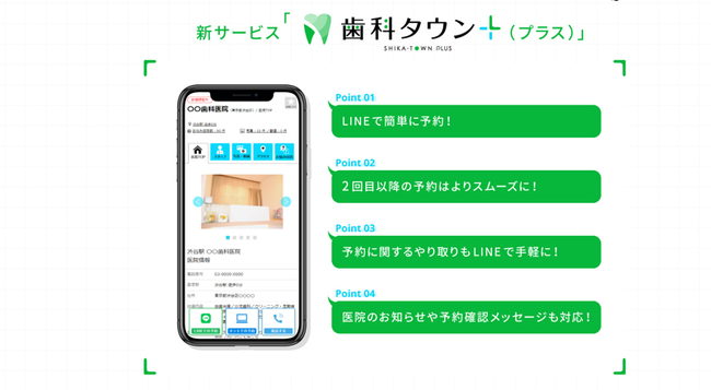 新機能“歯科タウン+(プラス)”について