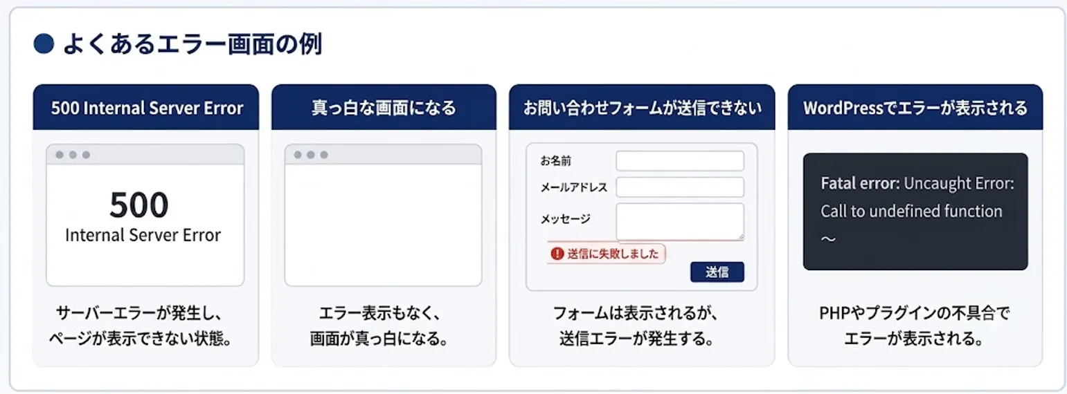 実際によくあるトラブル